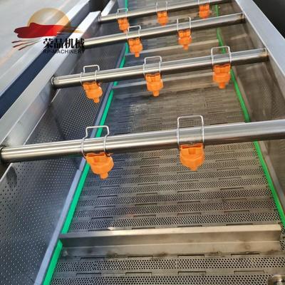 荣品定制蔬菜气泡清洗机-苹果蓝莓喷淋清洗机-芹菜净菜加工汽泡喷淋清洗机